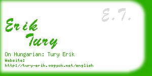 erik tury business card